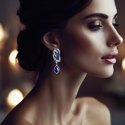 Sapphire Glow Earrings