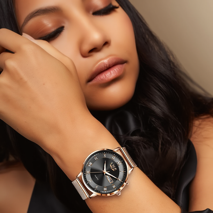 LuxeTime Rose Gold Watch