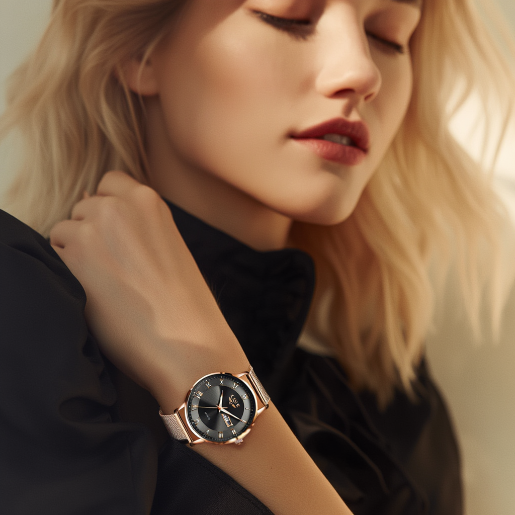 LuxeTime Rose Gold Watch