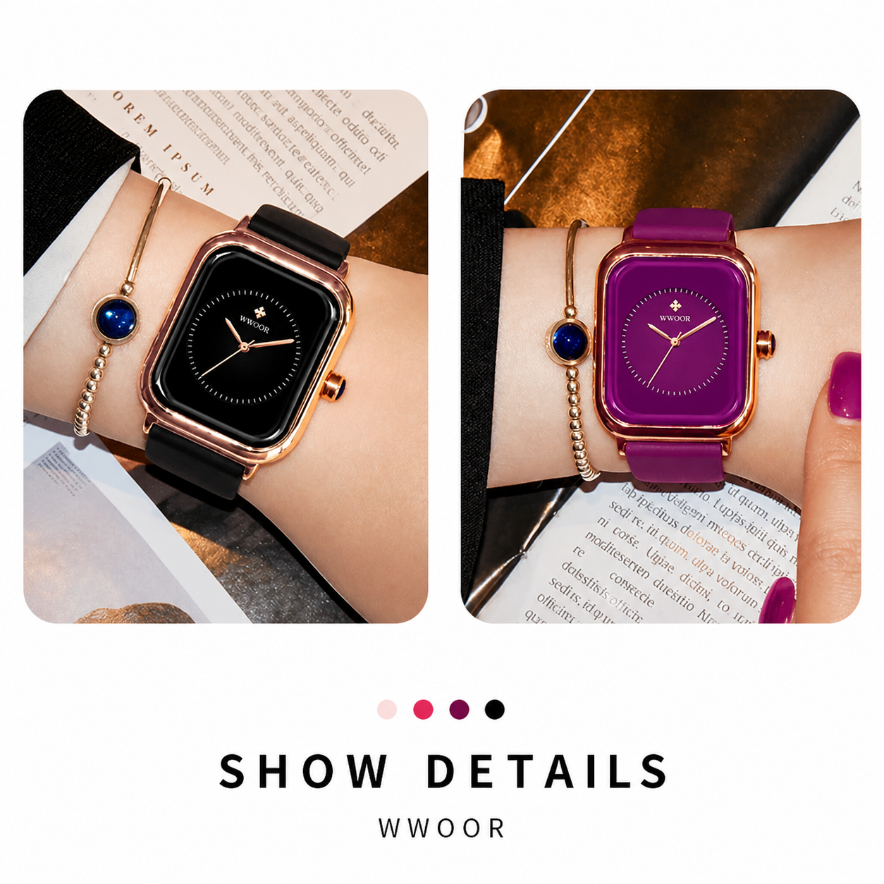 WWOOR Velora – Women's Square Quartz Watch