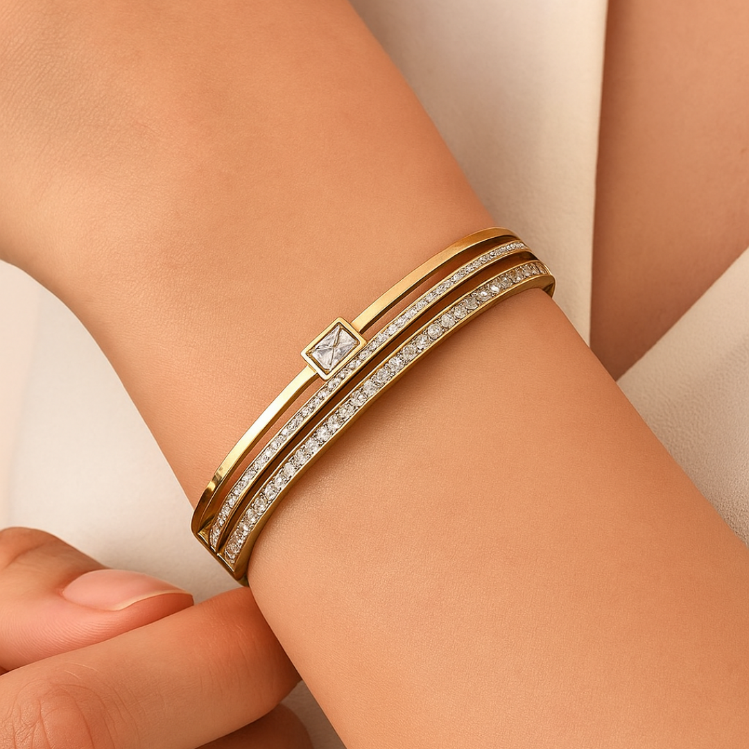 Grace Gold Bracelet with Crystals