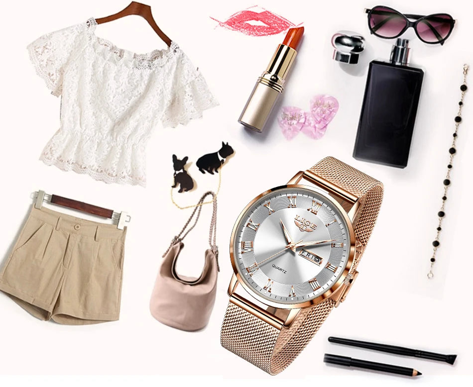 LuxeTime Rose Gold Watch