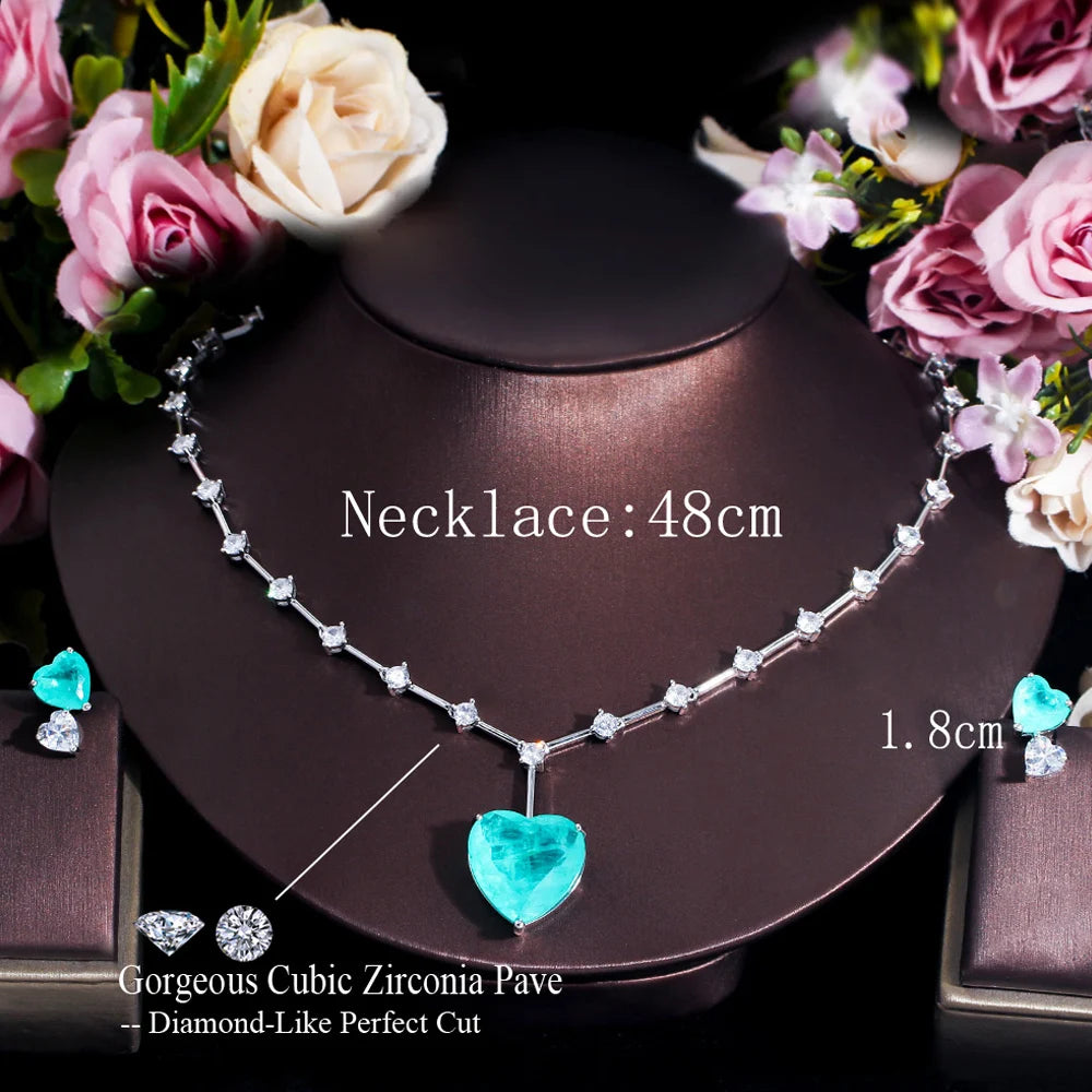 Paraíba Heart Jewelry Set