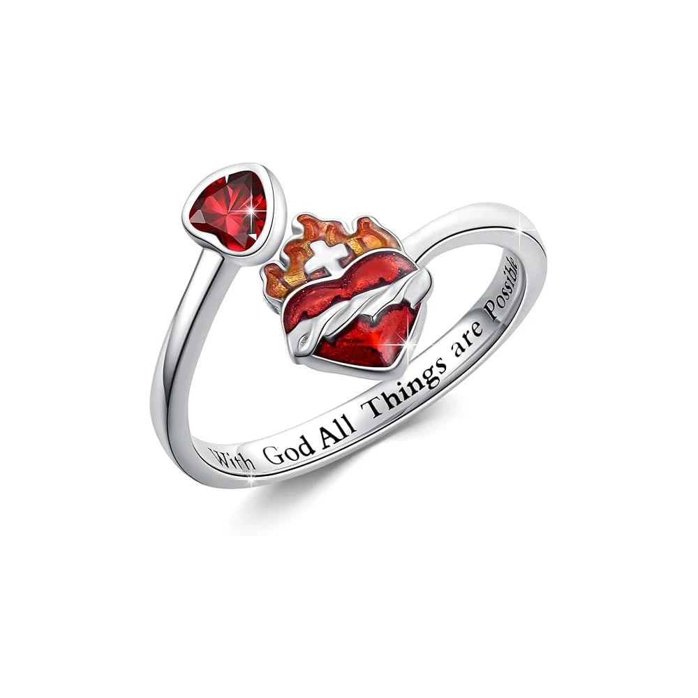 Faith Heart Ring