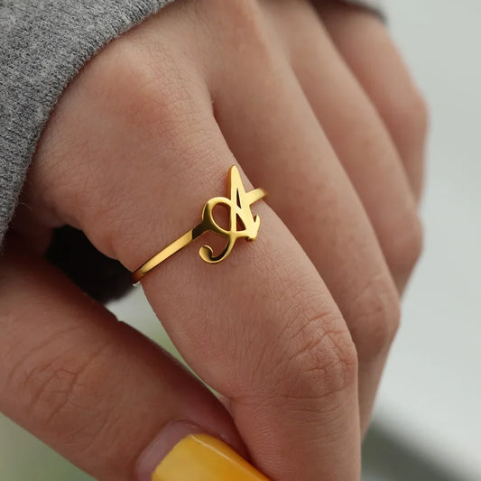 Signature Letter Ring
