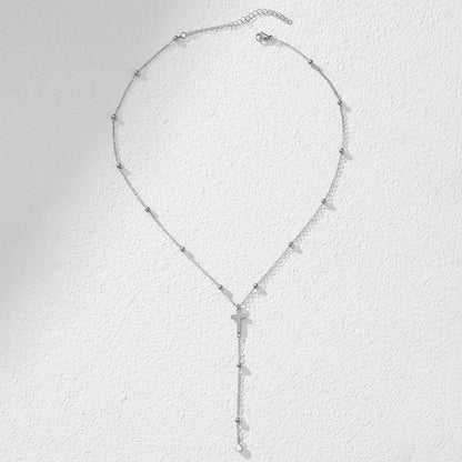 Sacred Drop Cross Necklace