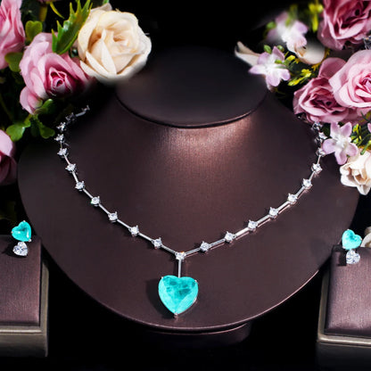 Paraíba Heart Jewelry Set