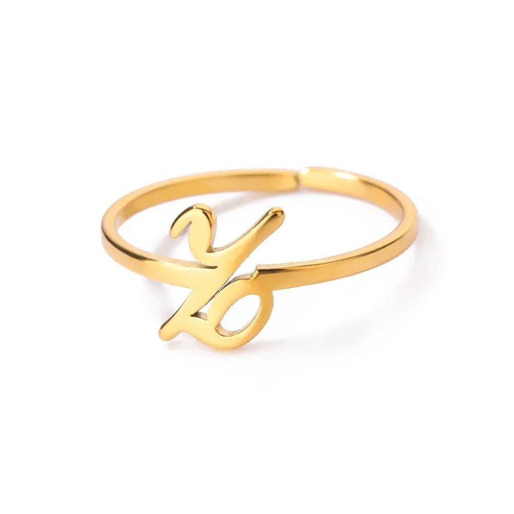 Signature Letter Ring
