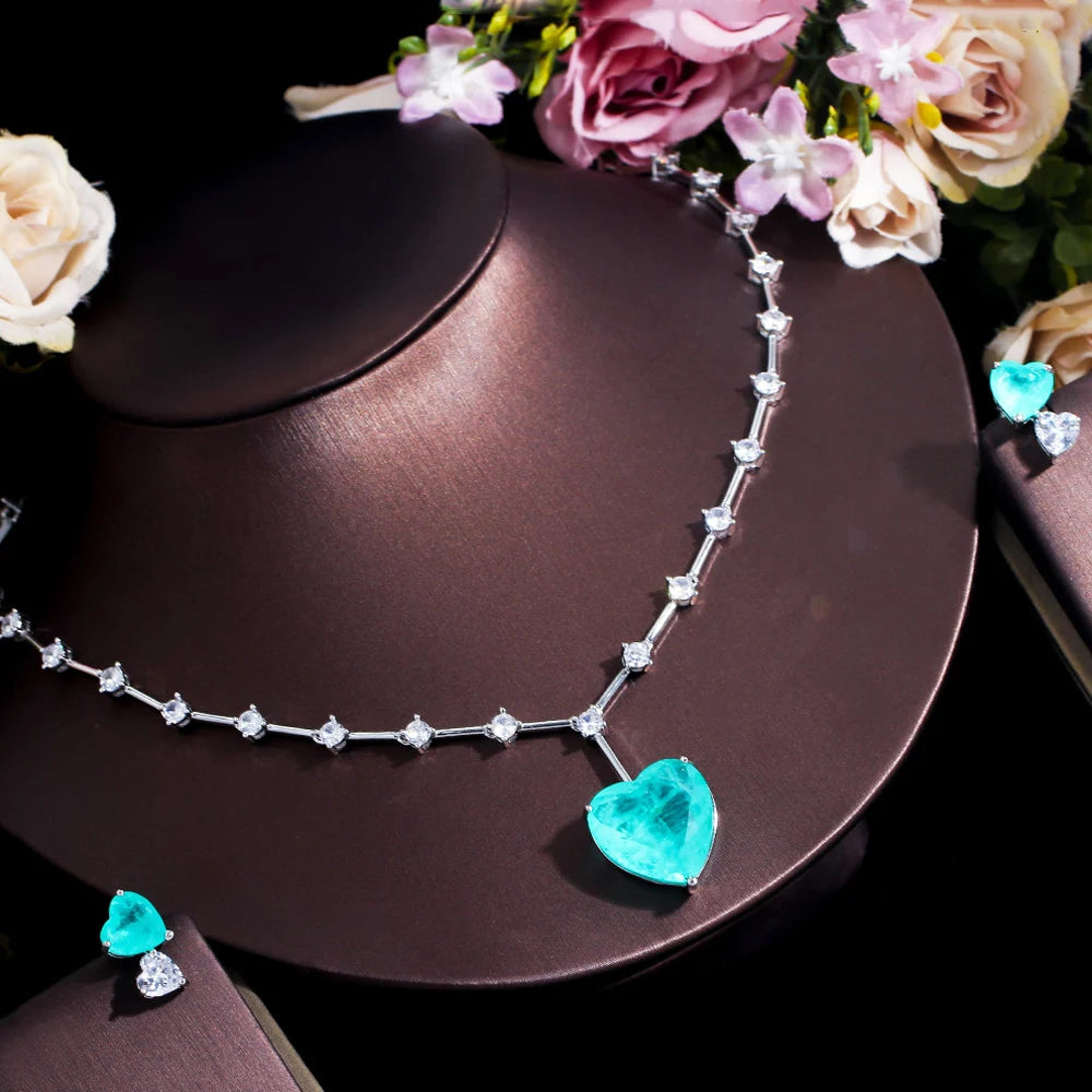 Paraíba Heart Jewelry Set