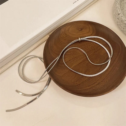 Luxe Snake Chain Choker - Adjustable 18K Gold Stainless Steel Necklace