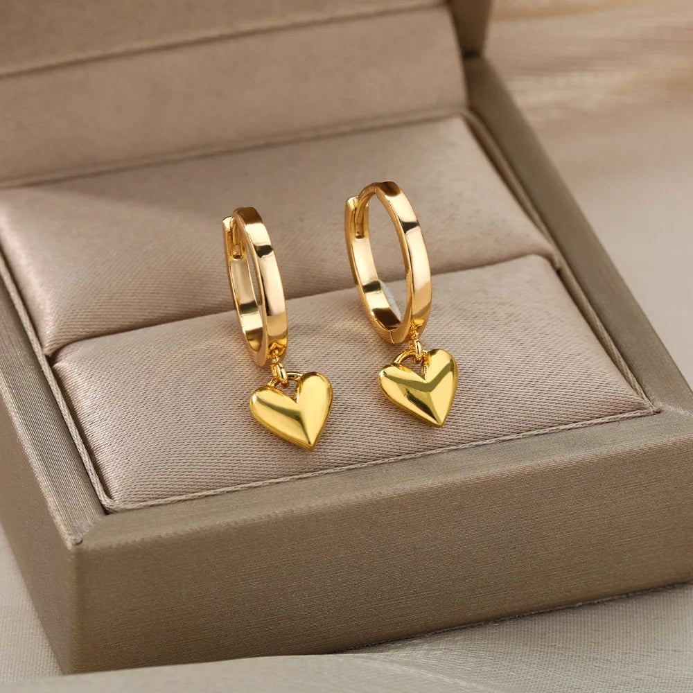 Heart Drop Earrings