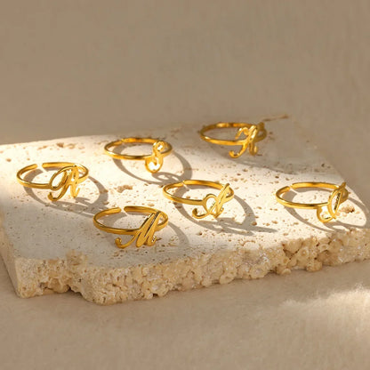 Signature Letter Ring