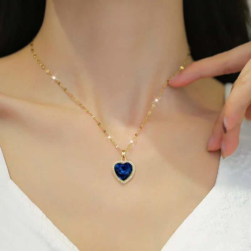 Azure Heart Necklace