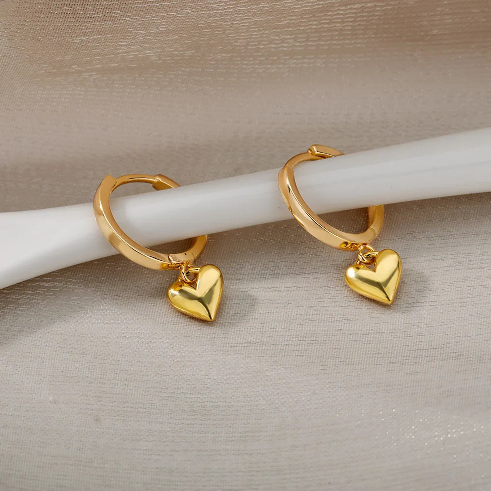 Heart Drop Earrings
