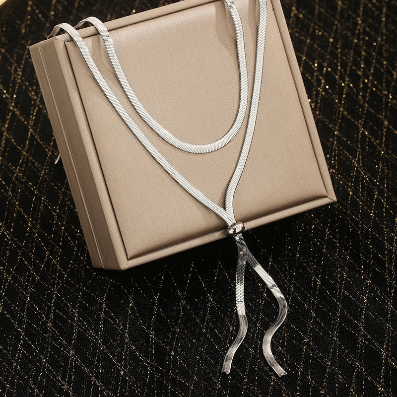 Luxe Snake Chain Choker - Adjustable 18K Gold Stainless Steel Necklace