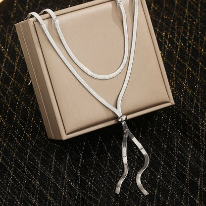 Luxe Snake Chain Choker - Adjustable 18K Gold Stainless Steel Necklace