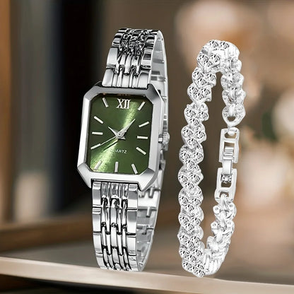 Luxe Roman Dial Watch & Bracelet Gift Set