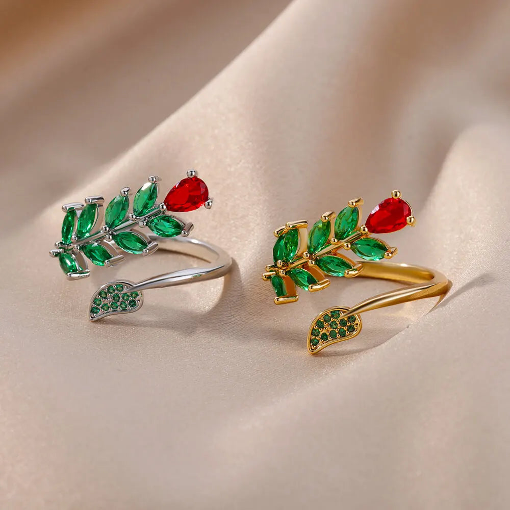 Emerald Blossom Ring