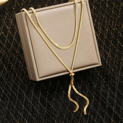 Luxe Snake Chain Choker - Adjustable 18K Gold Stainless Steel Necklace