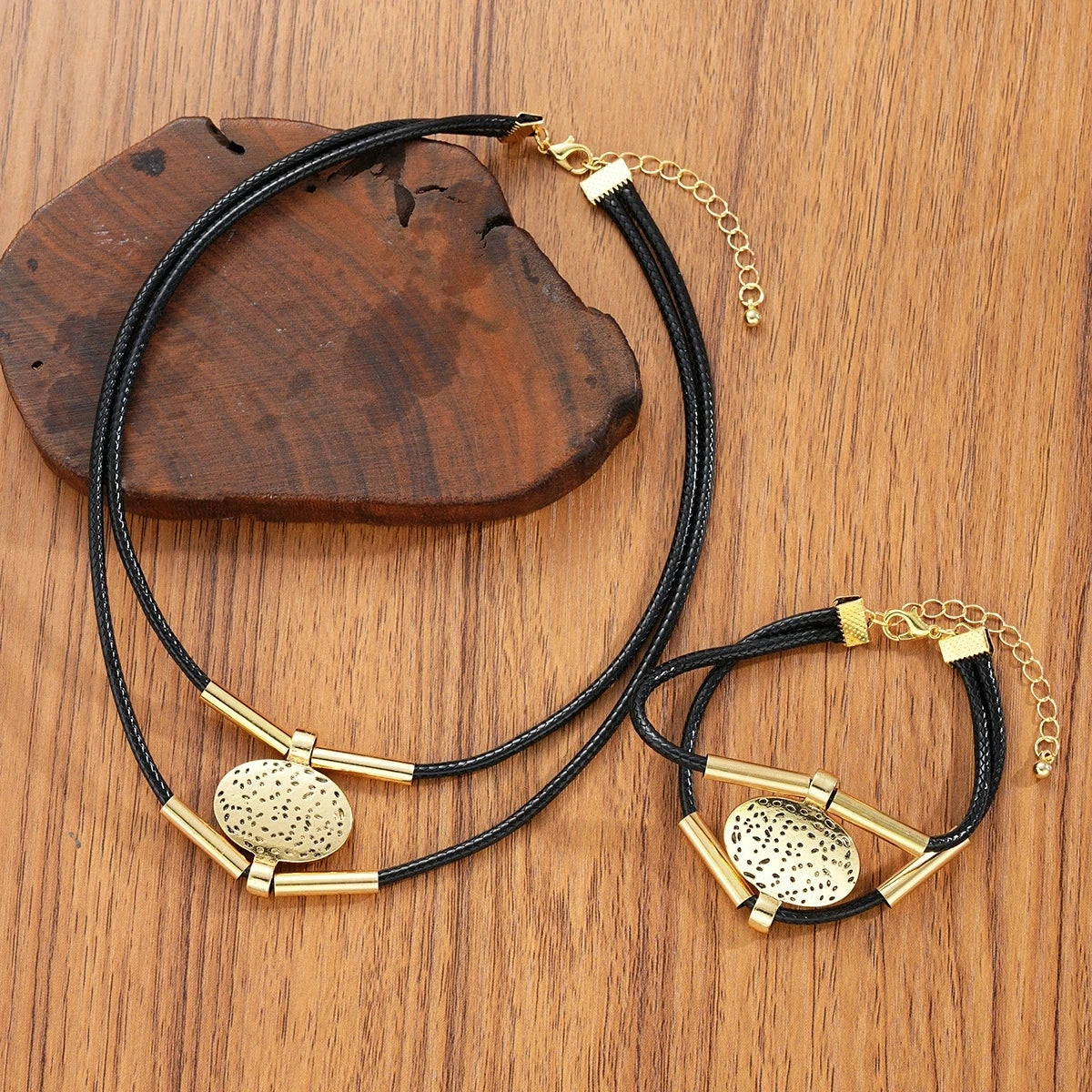 Vintage Layered Necklace & Free Matching Bracelet Set