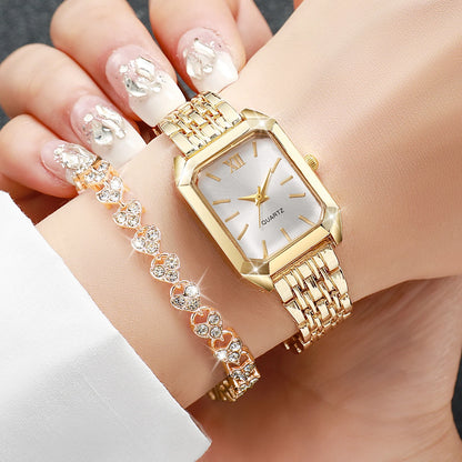 Luxe Roman Dial Watch & Bracelet Gift Set