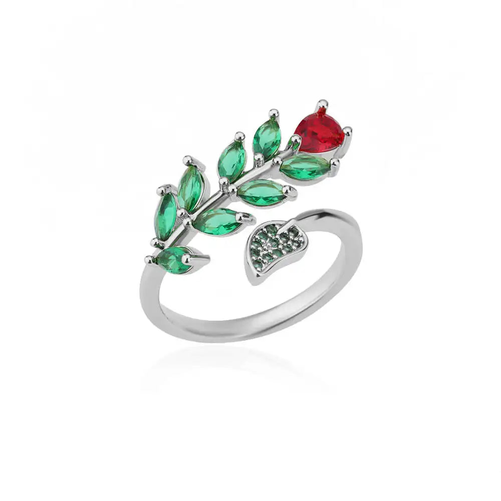 Emerald Blossom Ring