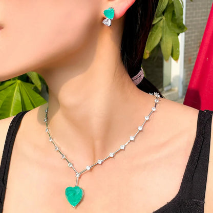 Paraíba Heart Jewelry Set