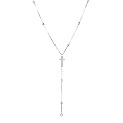 Sacred Drop Cross Necklace