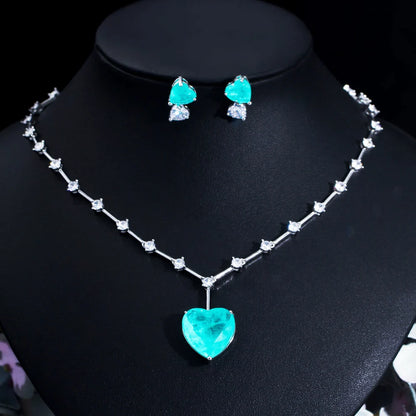 Paraíba Heart Jewelry Set