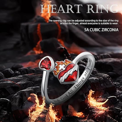 Faith Heart Ring