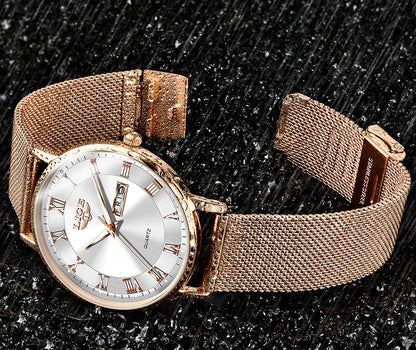 LuxeTime Rose Gold Watch