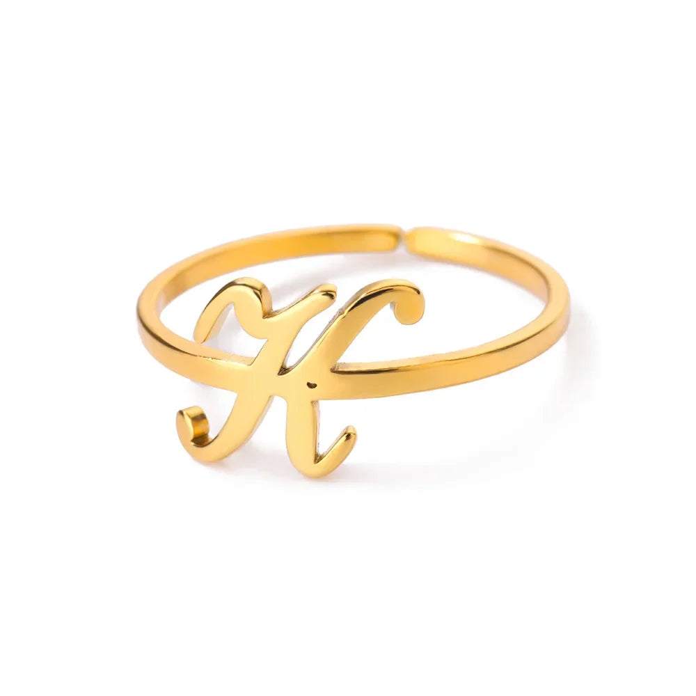 Signature Letter Ring