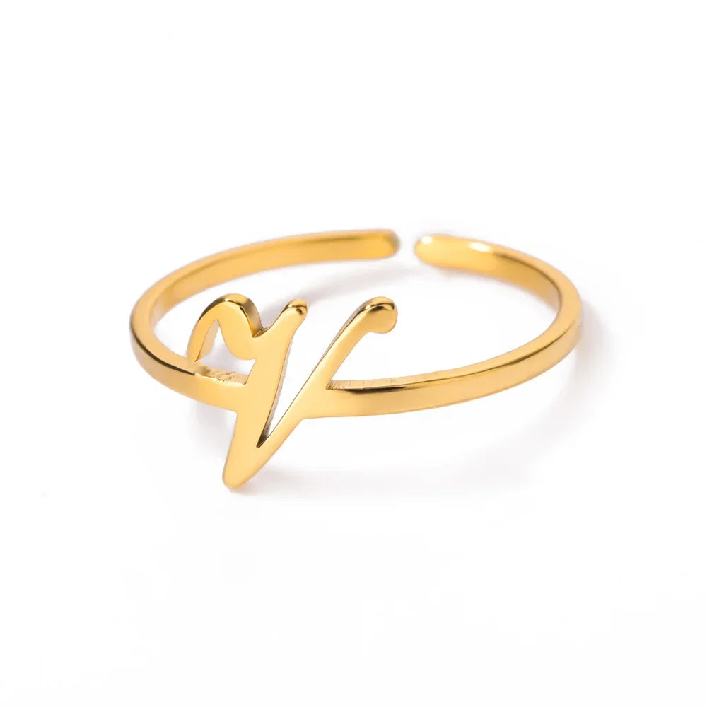 Signature Letter Ring