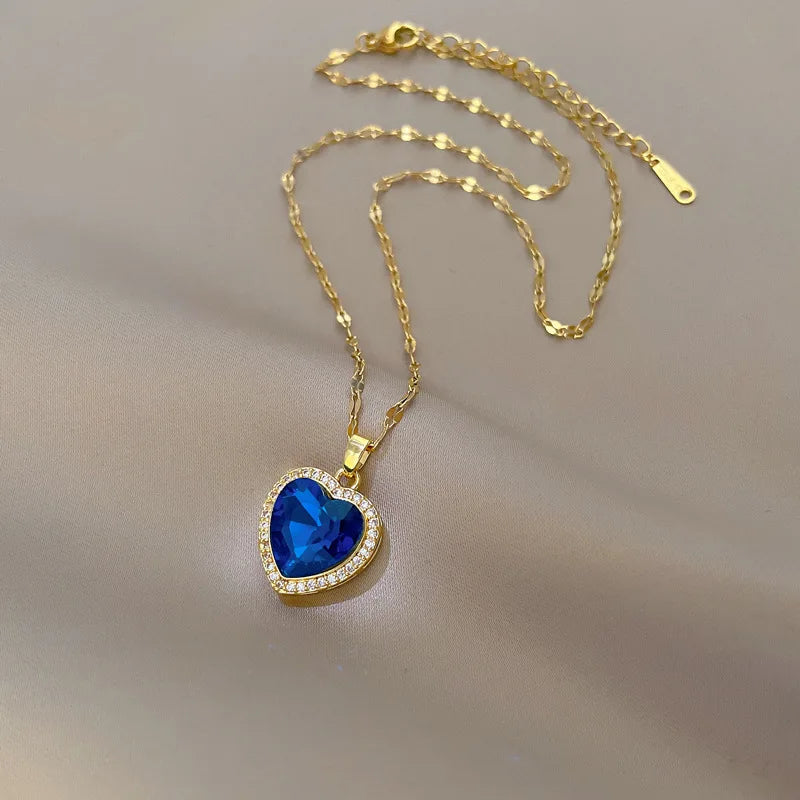 Azure Heart Necklace