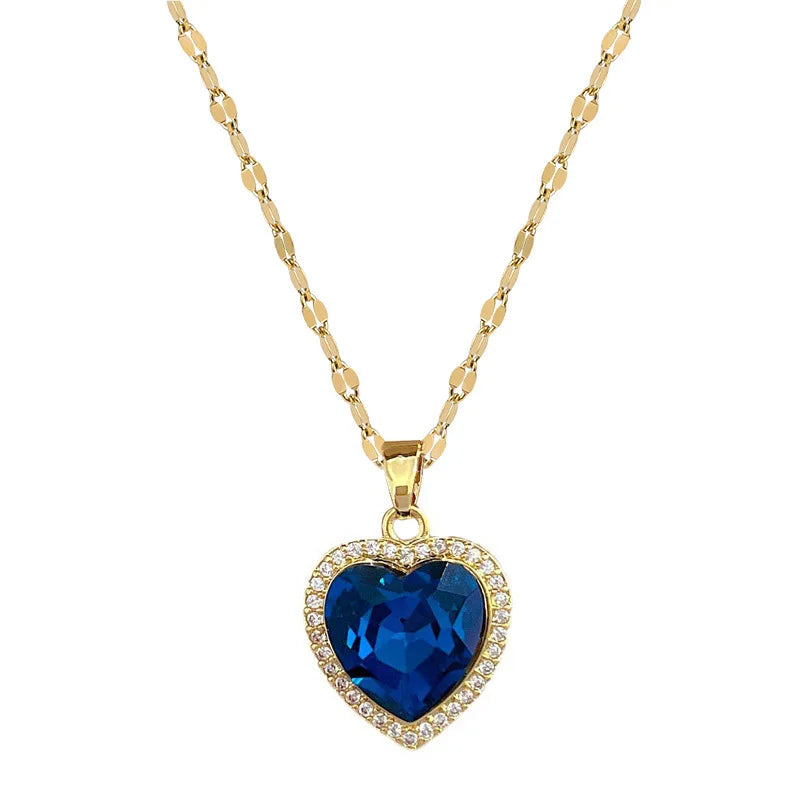 Azure Heart Necklace