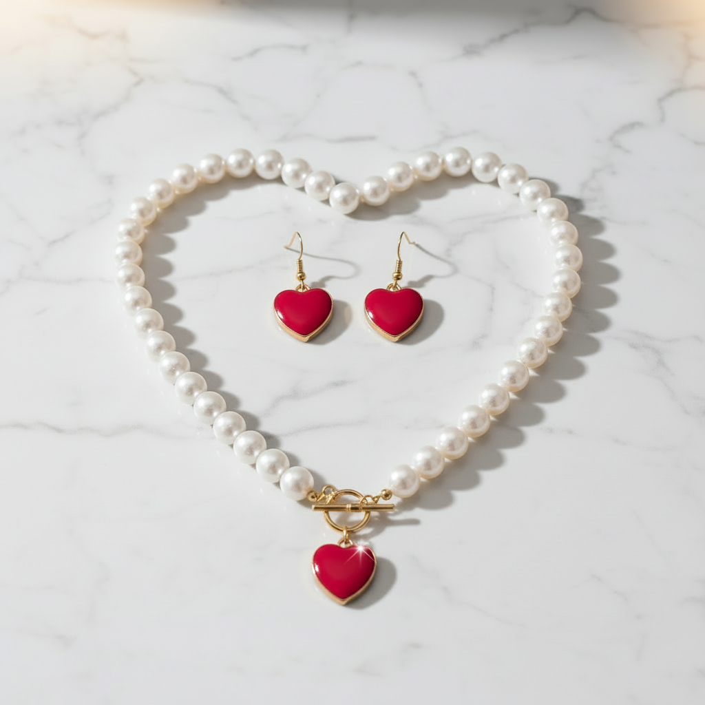 Crimson Pearl Set ultra nítido com zoom ampliado