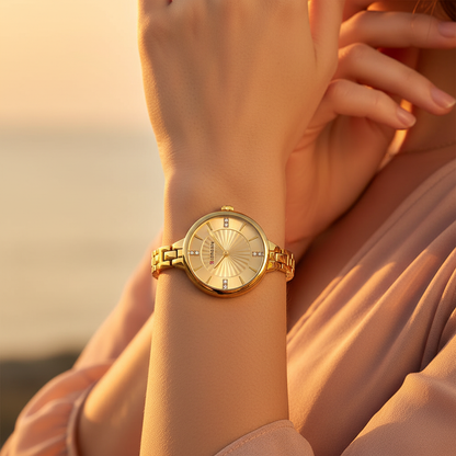 CURREN Watch - Golden Hour Glow