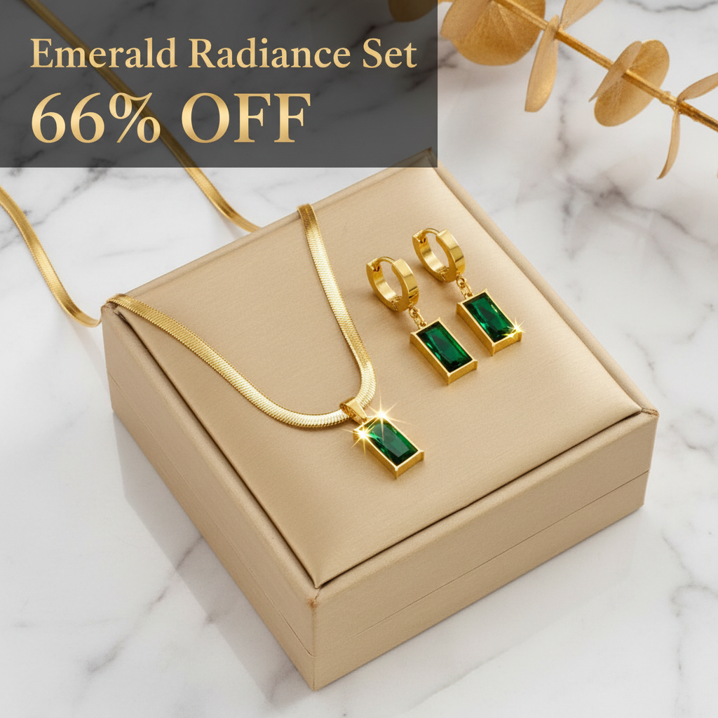 Emerald Radiance Set com 66% OFF
