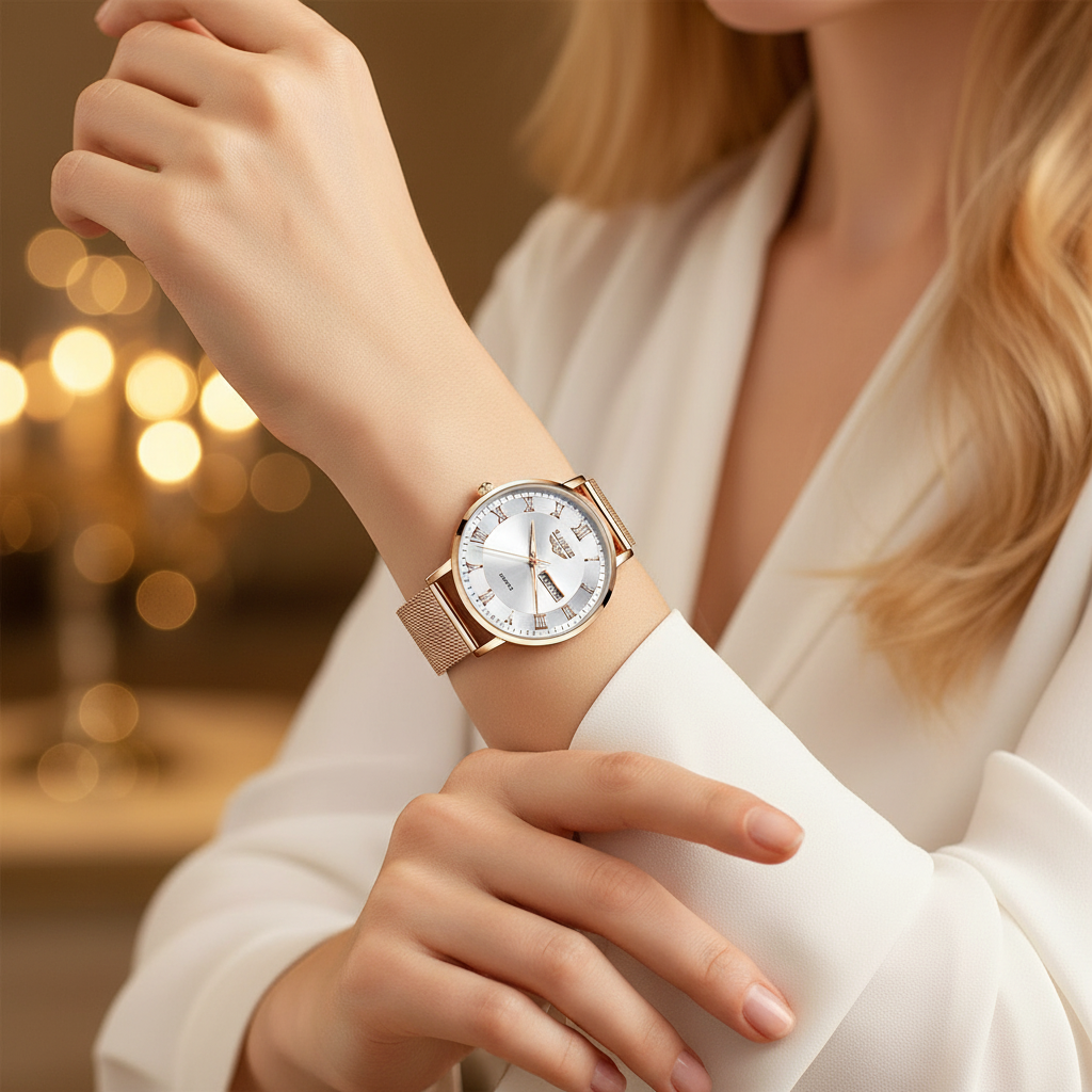 Model 2 - Blonde in White Blouse