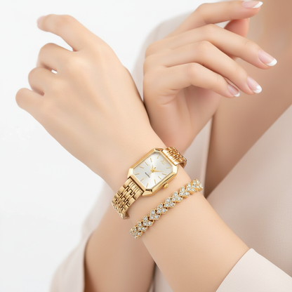 Watch & Bracelet Model - White