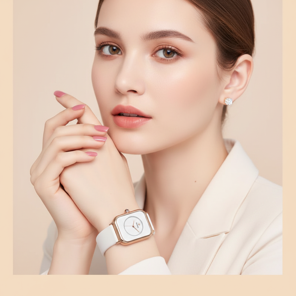 WWOOR Velora White – Model with Face 1:1